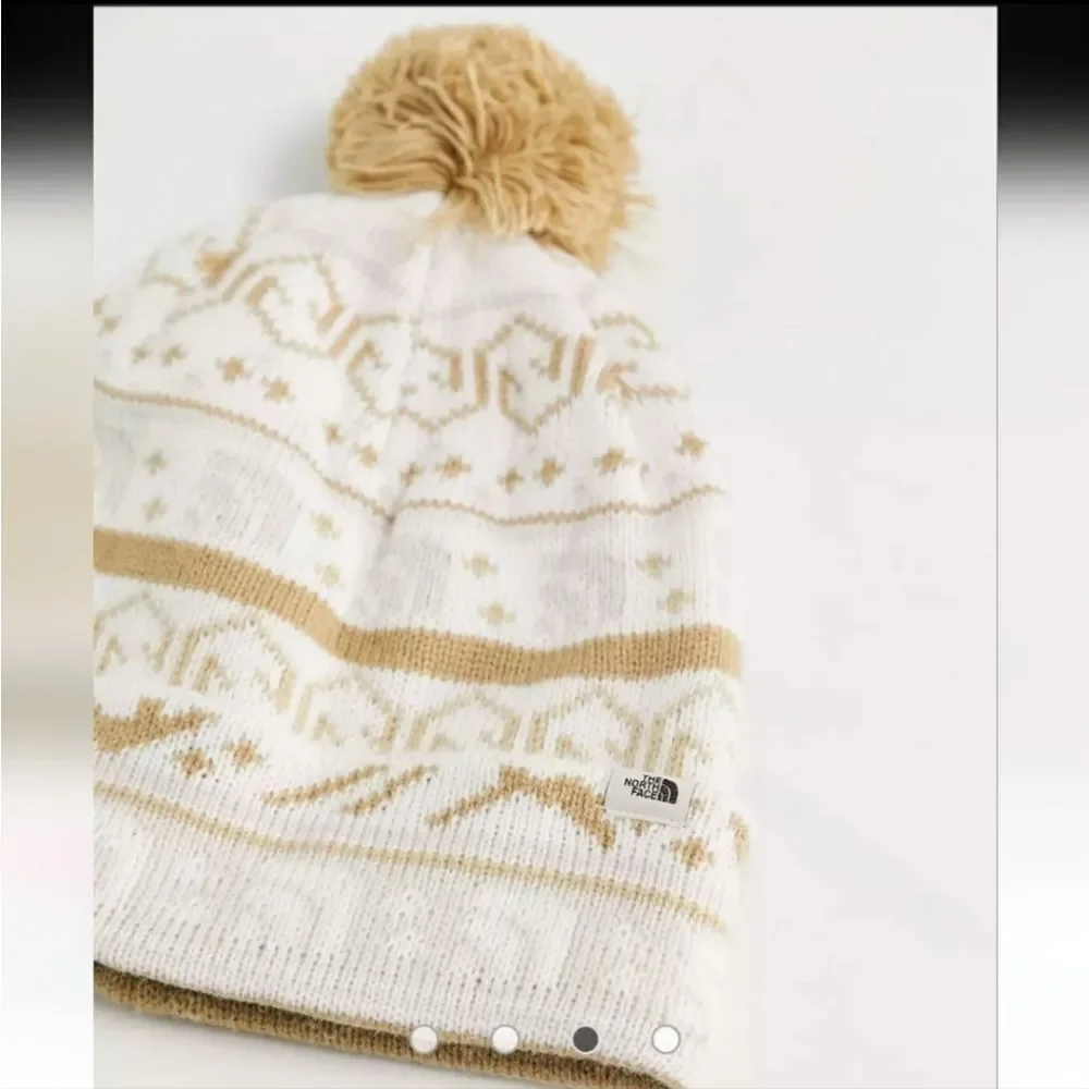 Nwt The North Face Fair Isle Pom Pom Unisex Winter Beanie Hat